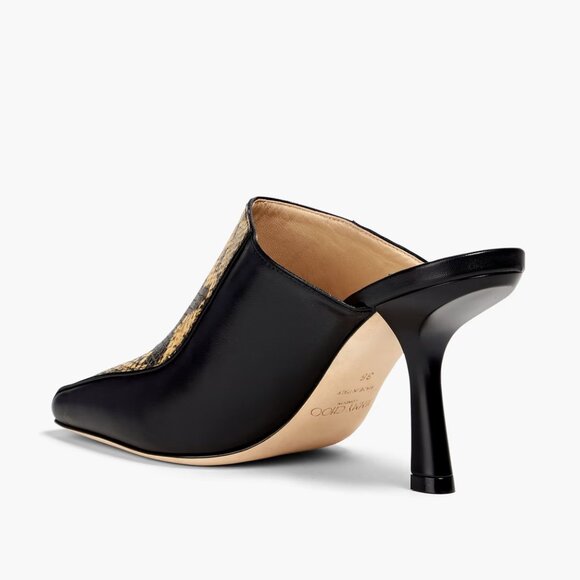 JIMMY CHOO Marcel 85mm Snake-effect Leather Mules - Picture 6 of 17